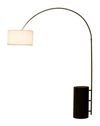 Nova Of California Palos Verdes 80" Arc Lamp In Espresso And Brushed Nickel With Dimmer Switch