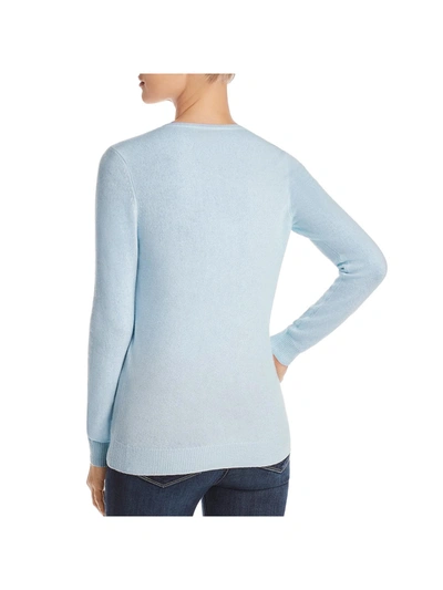 Private Label Sutton Womens Cashmere V Neck Sweater In Blue