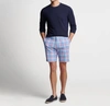 PETER MILLAR MEN'S CROWN CRAFTED SHORT IN MARINA BLUE PLAID