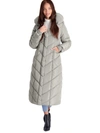 STEVE MADDEN WOMENS FLEECE LINED QUILTED MAXI COAT