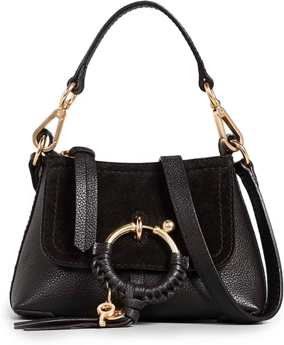 See By Chloé Women Joan Leather Suede Mini Shoulder Bag In Black