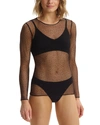 Commando Starlight Mesh Top In Black