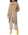 Andrew Marc Maxine Quilted Coat With Faux Shearling Collar In Green