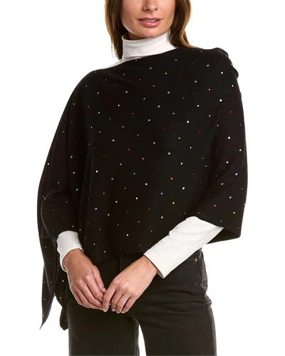In2 By Incashmere Rhinestone Embellished Wool & Cashmere-blend Topper In Black