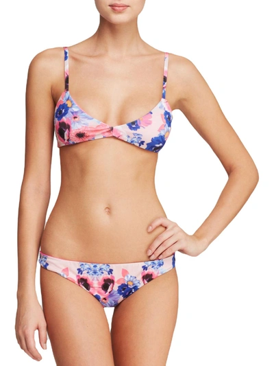 Zinke Womens Floral Reversible Bikini Swim Top In Multi