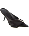 Ferragamo Asymmetric Bow Satin Pump In Black