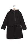 Andrew Marc Water Resistant Hooded Jacket In Black