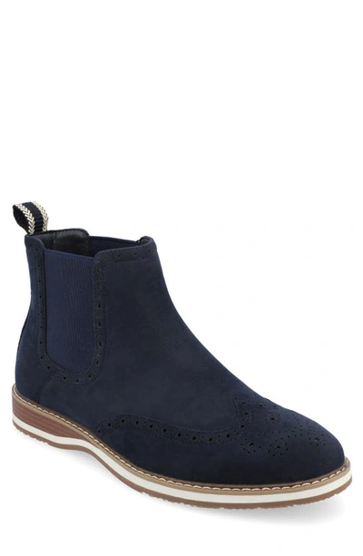 Vance Co. Mens Thorpe Flat Heel Chelsea Boots In Blue