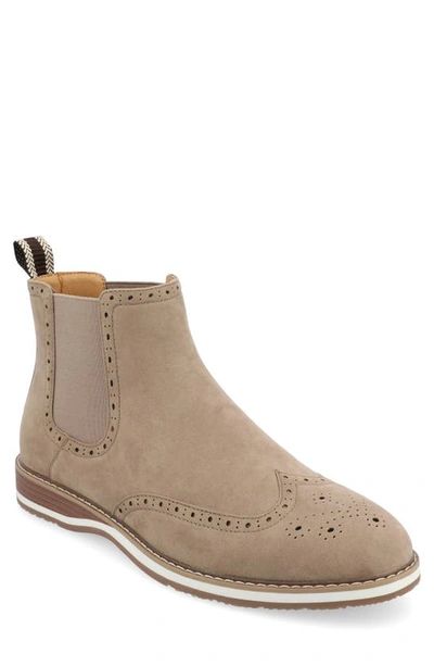 Vance Co. Thorpe Wingtip Chelsea Boot In Gold