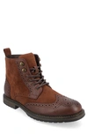 Vance Co. Mens Virgil Flat Heel Lace-up Boots In Brown