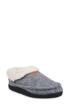 Gaahuu Faux Shearling Lined Slipper In Grey
