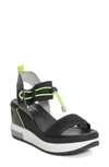 Nerogiardini Bungee Platform Wedge Sandal In Black