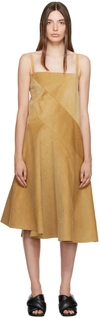 JW ANDERSON TAN CURVE MIDI DRESS