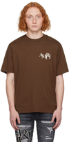 Amiri Logo-print Cotton T-shirt In Brown