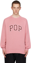 Pop Trading Company PINK APPLIQUÉ SWEATER