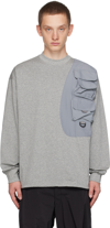 MEANSWHILE GRAY LUGGAGE LONG SLEEVE T-SHIRT