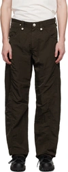 OMAR AFRIDI BROWN TWISTED TROUSERS