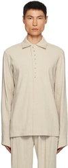 Hyein Seo Beige Button Shirt In Beige