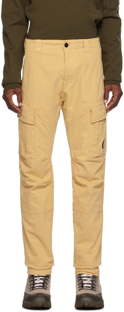 C.p. Company Yellow Ergonomic Cargo Pants In 317 Mojave Desert