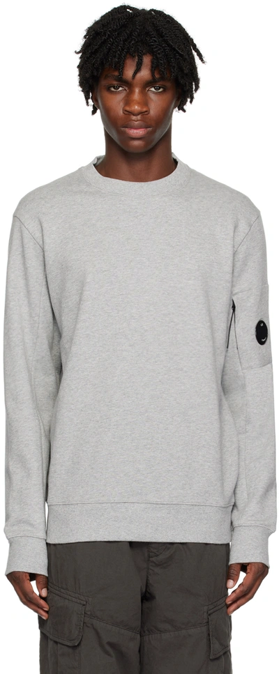 C.p. Company Gray Lens Sweatshirt In M93 Grey Melange