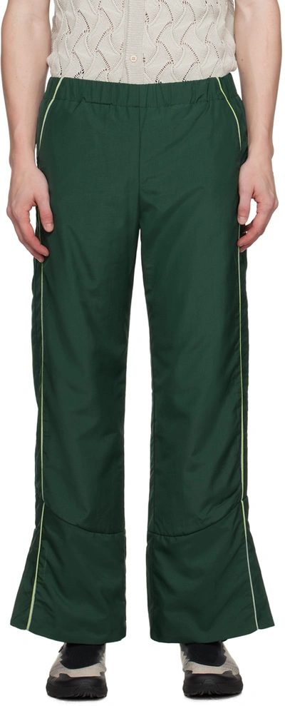 Robyn Lynch Green Piping Track Pants In 24496975 Phthalo