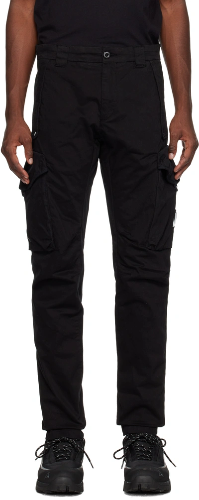 C.p. Company Ergonomic Cargo Pants In 999 Black