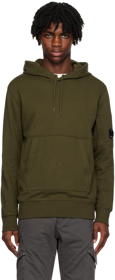 C.p. Company Green Lens Hoodie In Ivy Green