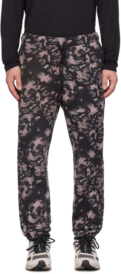 The North Face Gray & Pink Alpine Polartec 100 Trousers In O3l Fawn Grey Snake