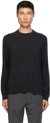 Theory Hilles Cashmere Knit Crewneck Sweater In Black