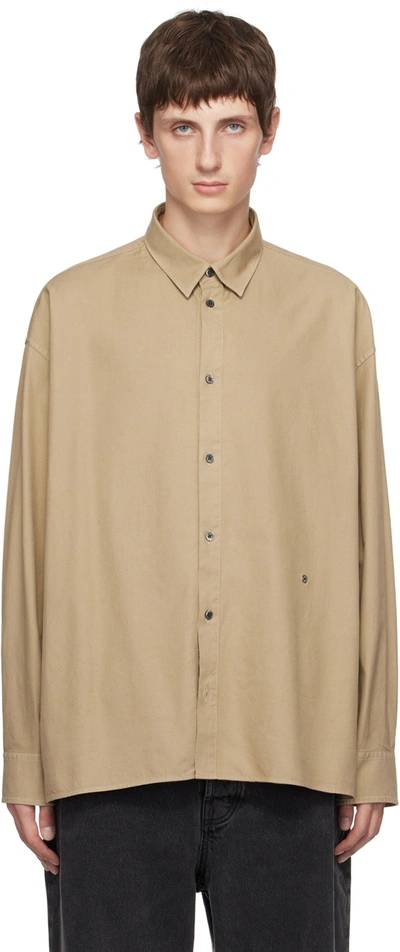 Etudes Studio Beige Illusion Shirt In Sand Destroy