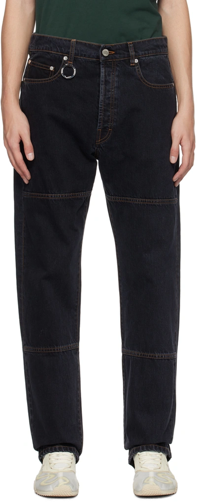 Etudes Studio Black Corner Jeans In Black Washed