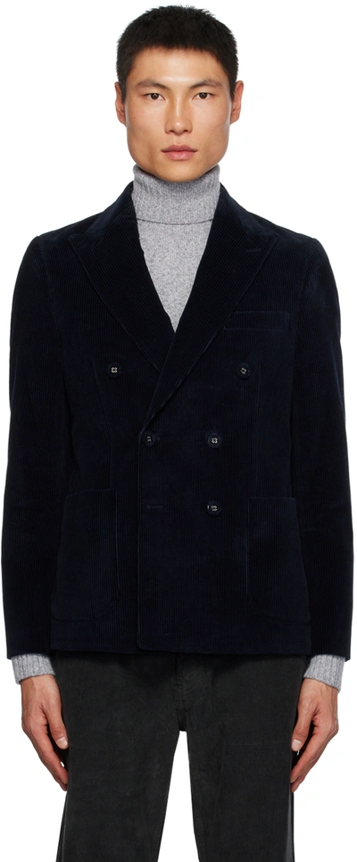 Officine Generale Navy Raphael Blazer In Dark Navy