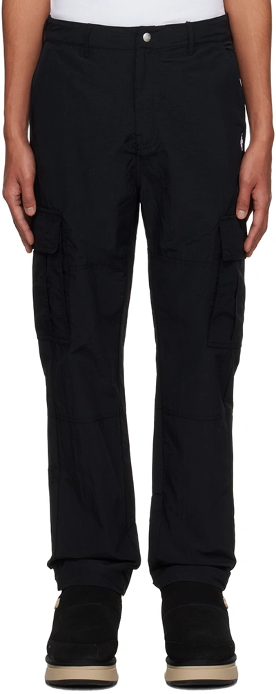 Marcelo Burlon County Of Milan Black Cross Cargo Pants In Black/white