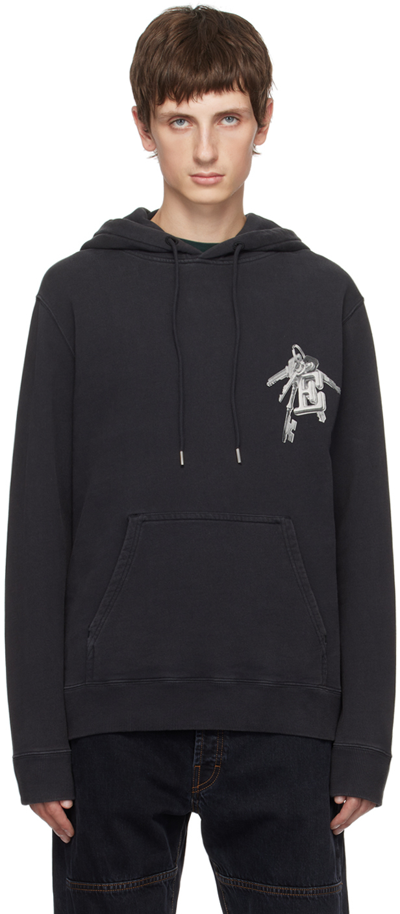 Etudes Studio Black Klein Lovelock Hoodie In Black Washed