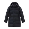 Woolrich Quilted Down Parka Coat In Charcoal_melange