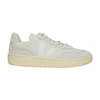 Veja White Leather V-90 Sneakers In Gravel_white