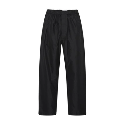 Lemaire Silk Relaxed Pants In Ash_black