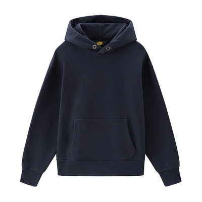 Woolrich Og Hooded Fleece In Melton_blue