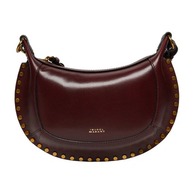 Isabel Marant Oskan Moon Shoulder Bag In Burgundy