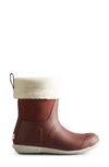 Hunter Original Insulated Slipper Boot In Muted Berry/ White Willow