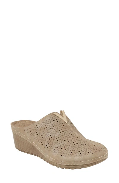Good Choice New York Camille Hardware Wedge Mule In Taupe