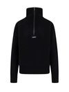 Coperni Wool Sweater With High Collar In Black