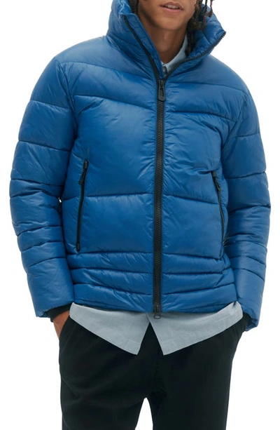 Noize Kobe Insulated Puffer Coat In Steel