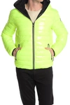 Noize Lightweight Hoodie Puffer Jacket In Neon Yellow