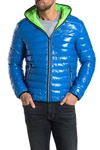 Noize Lightweight Hoodie Puffer Jacket In Royal