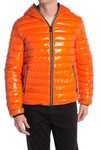 Noize Lightweight Hoodie Puffer Jacket In Orange