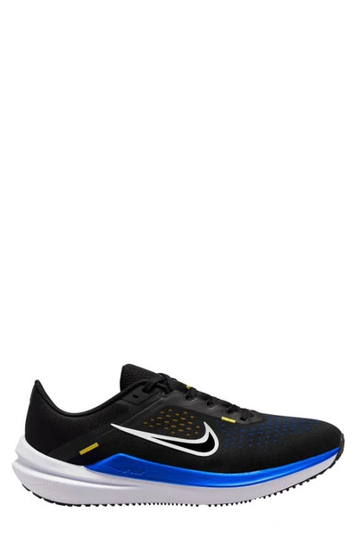 Nike Air Winflo 10 Running Shoe In Black/ Wolf Grey/ Racer Blue