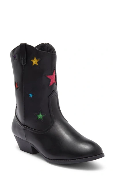Mia Kids' Birch Star Cowboy Boot In Black Multi