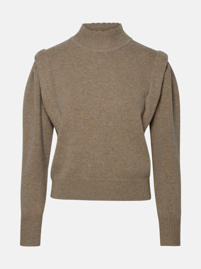 Marant Etoile 'lucile' Beige Wool Turtleneck Sweater