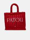 PATOU 'TOTE PATOU' SMALL RED NYLON BAG